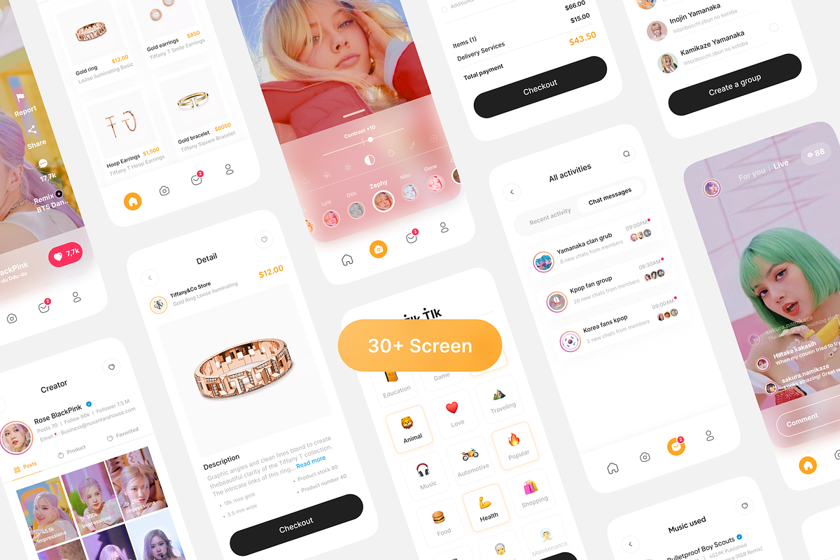 Tik Tik - Social Media UI KIT, a Device Mockup by Odama (Photo 5 of 6)