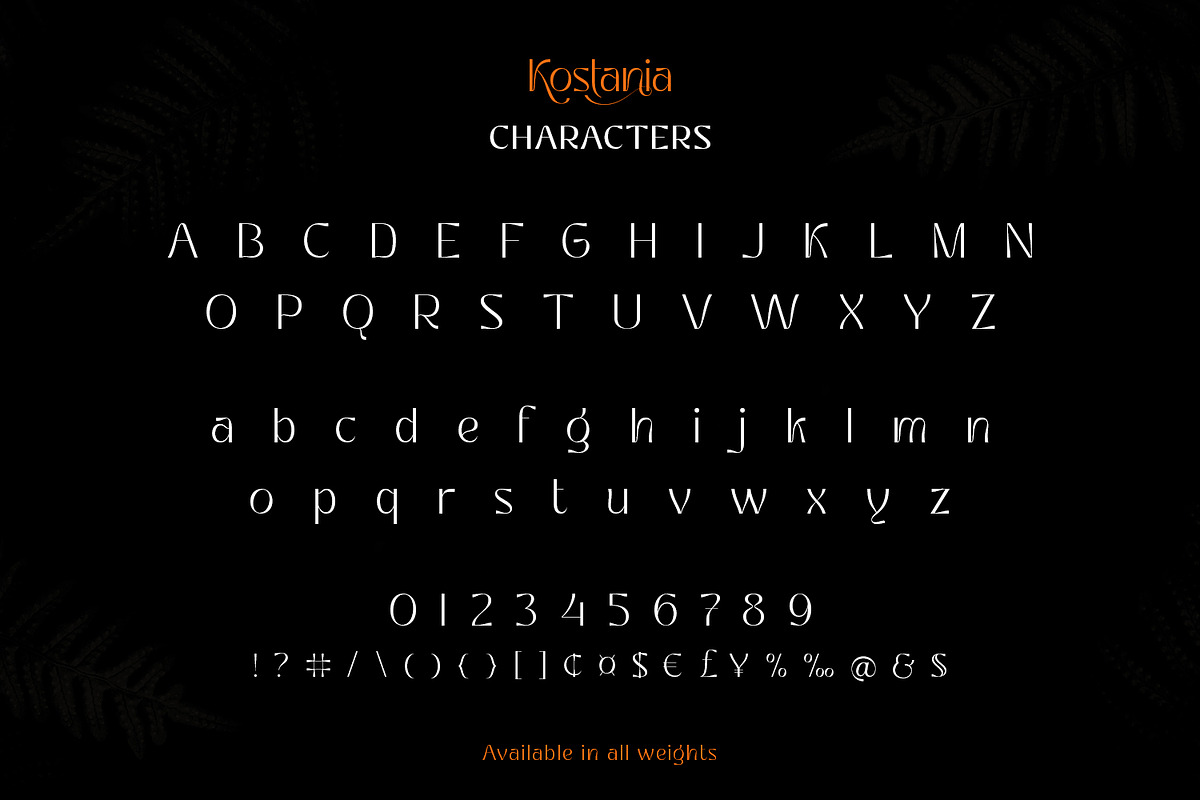 Kostania - Unique Display Font, a Sans Serif Font by Ekahermawan (Photo 9 of 13)