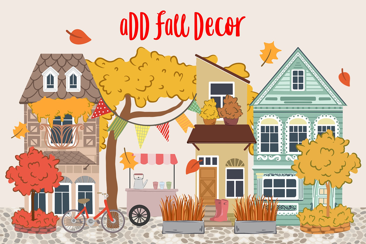Seasonal Town Creator Bundle -60%OFF, a Decorative Illustration by Alina Sh (Photo 13 of 22)