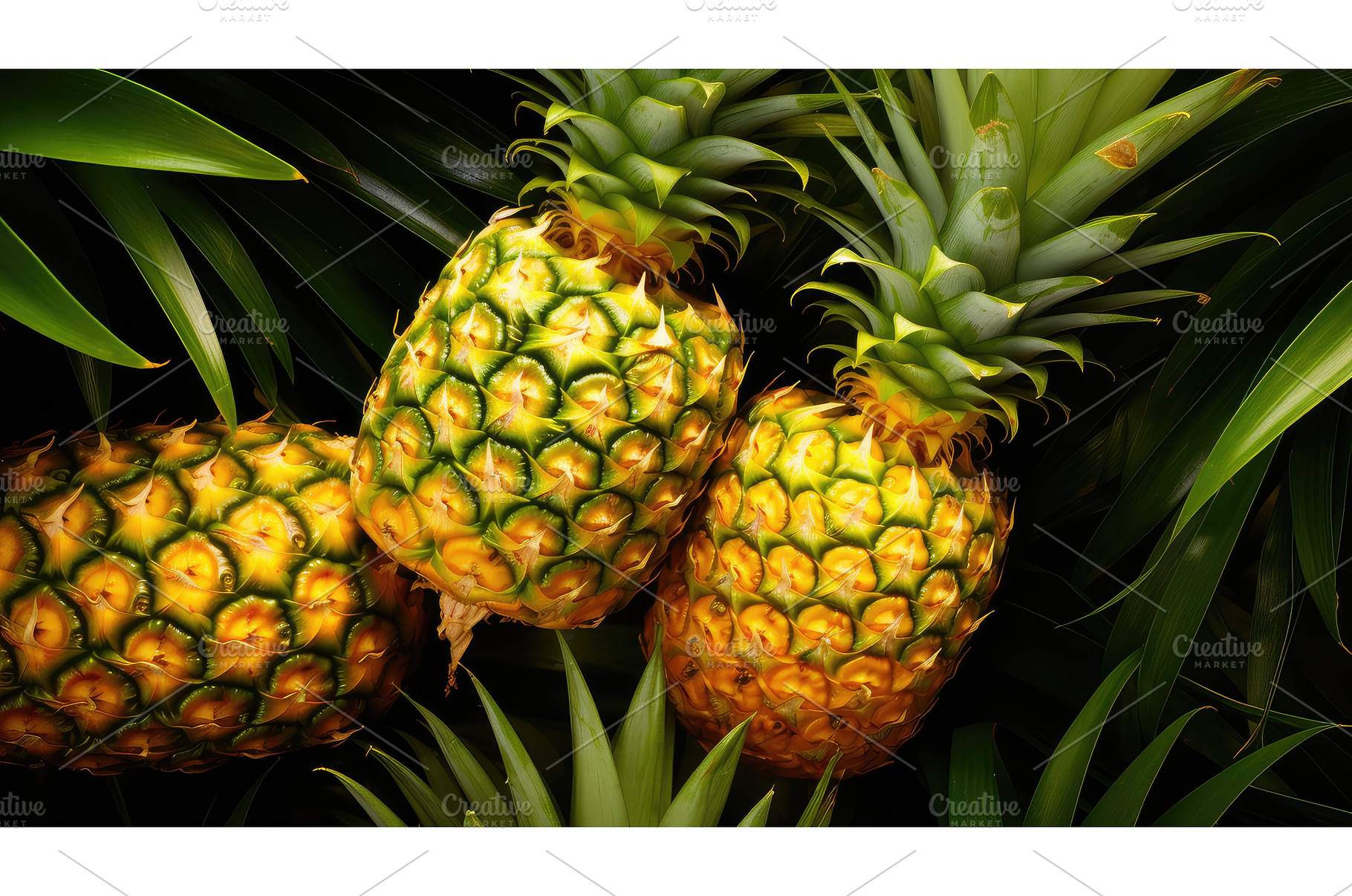 texture tropical pineapple fruit ai, a Food & Drink Photo by pikepicture