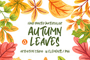 Watercolor Autumn Leaves Clipart, a Seasonal Illustration by Artchitype Studio (Thumbnail 1 of 3)
