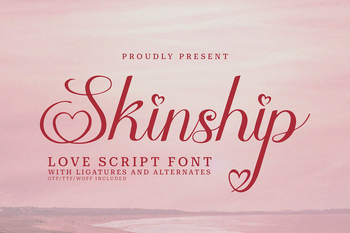 Skinship | Love Script Font, a Script Font by Denustudios (Photo 1 of 13)
