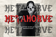 Metamorve - Blackletter Display Font, a Blackletter Font by Arendxstudio (Thumbnail 1 of 9)