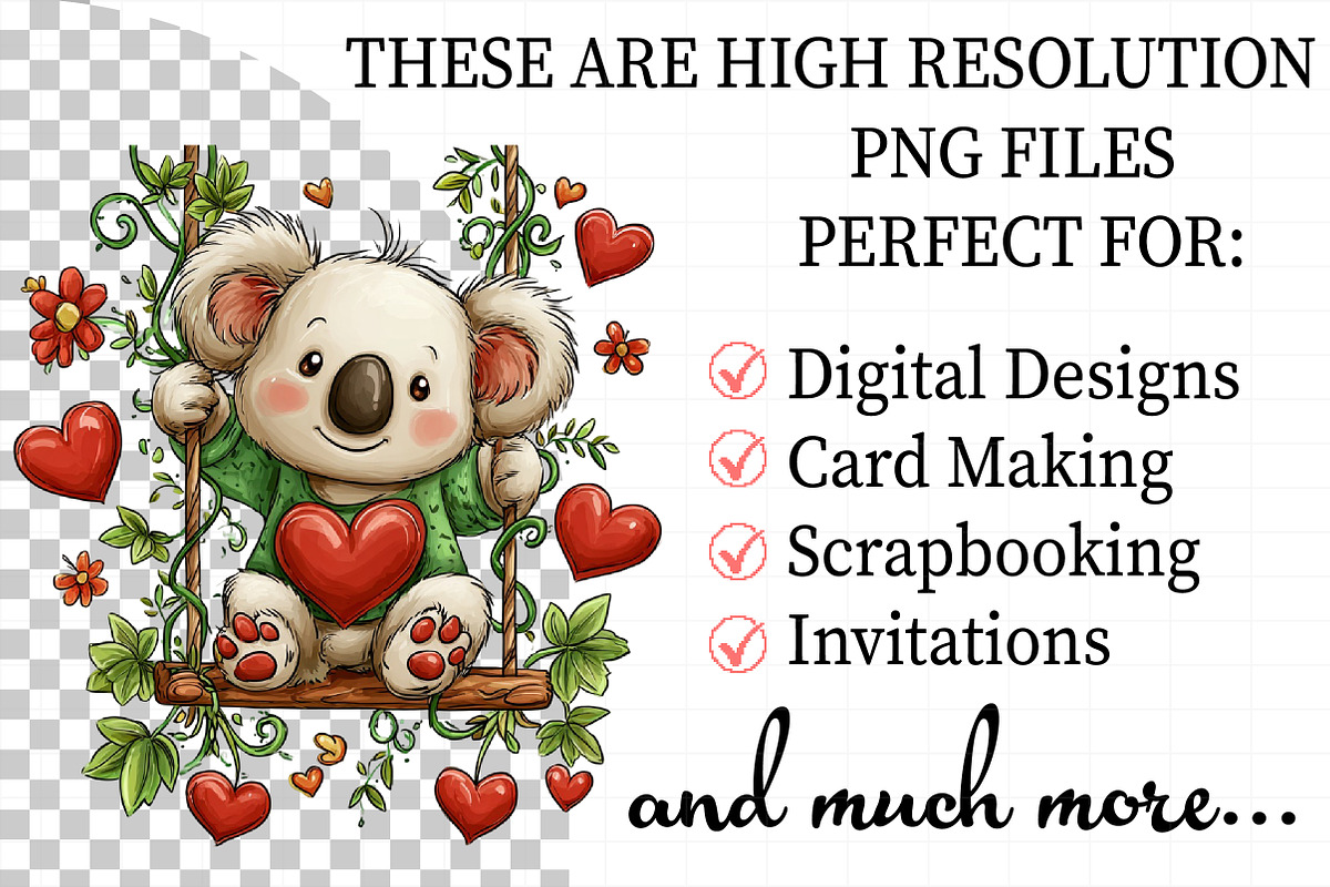 Valentine Animals Watercolor Clipart, an Illustration by Daily.Designs (Photo 2 of 8)