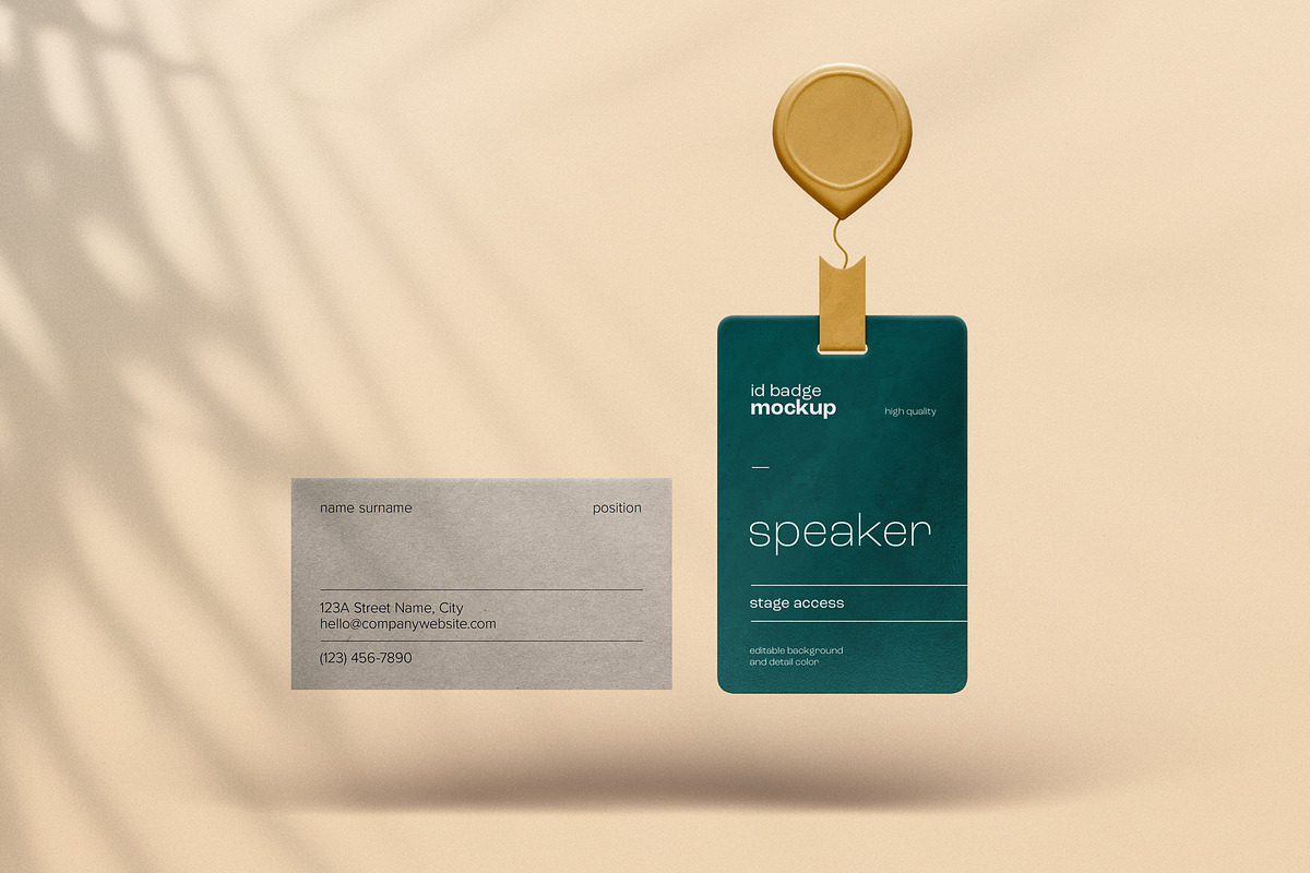 ID badge & business card mockup, a Product Mockup by dpi (Photo 13 of 16)