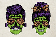 Frankenstein Mom Dad Family Skull, an Illustration by Simply Factory (Thumbnail 2 of 2)