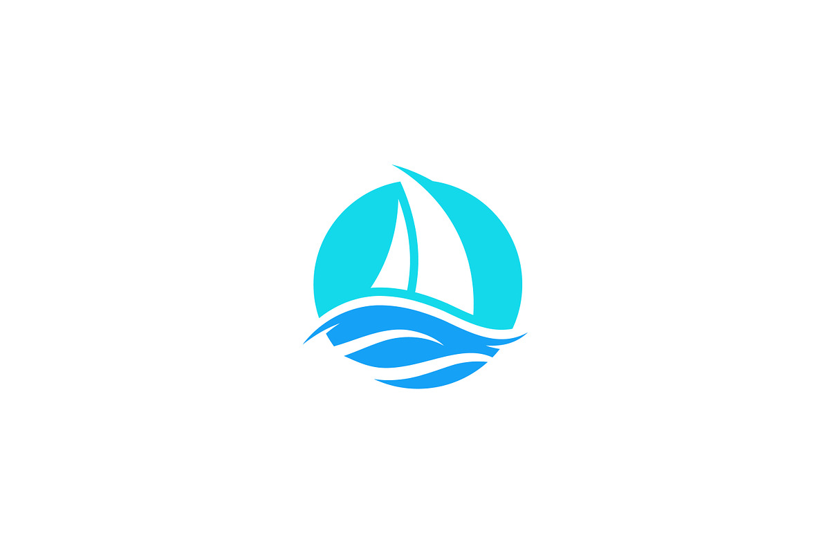Sailboat Logo Abstract Wave Sea, a Branding & Logo Template by Signatoro (Photo 1 of 3)