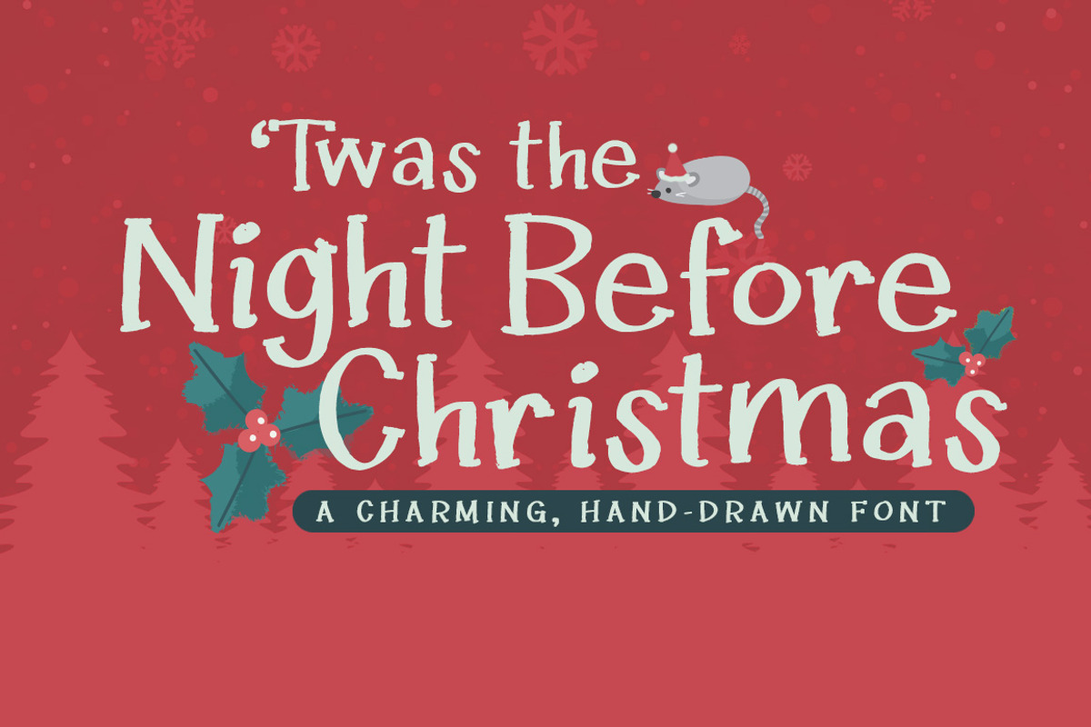 Twas the Night Before Christmas Font