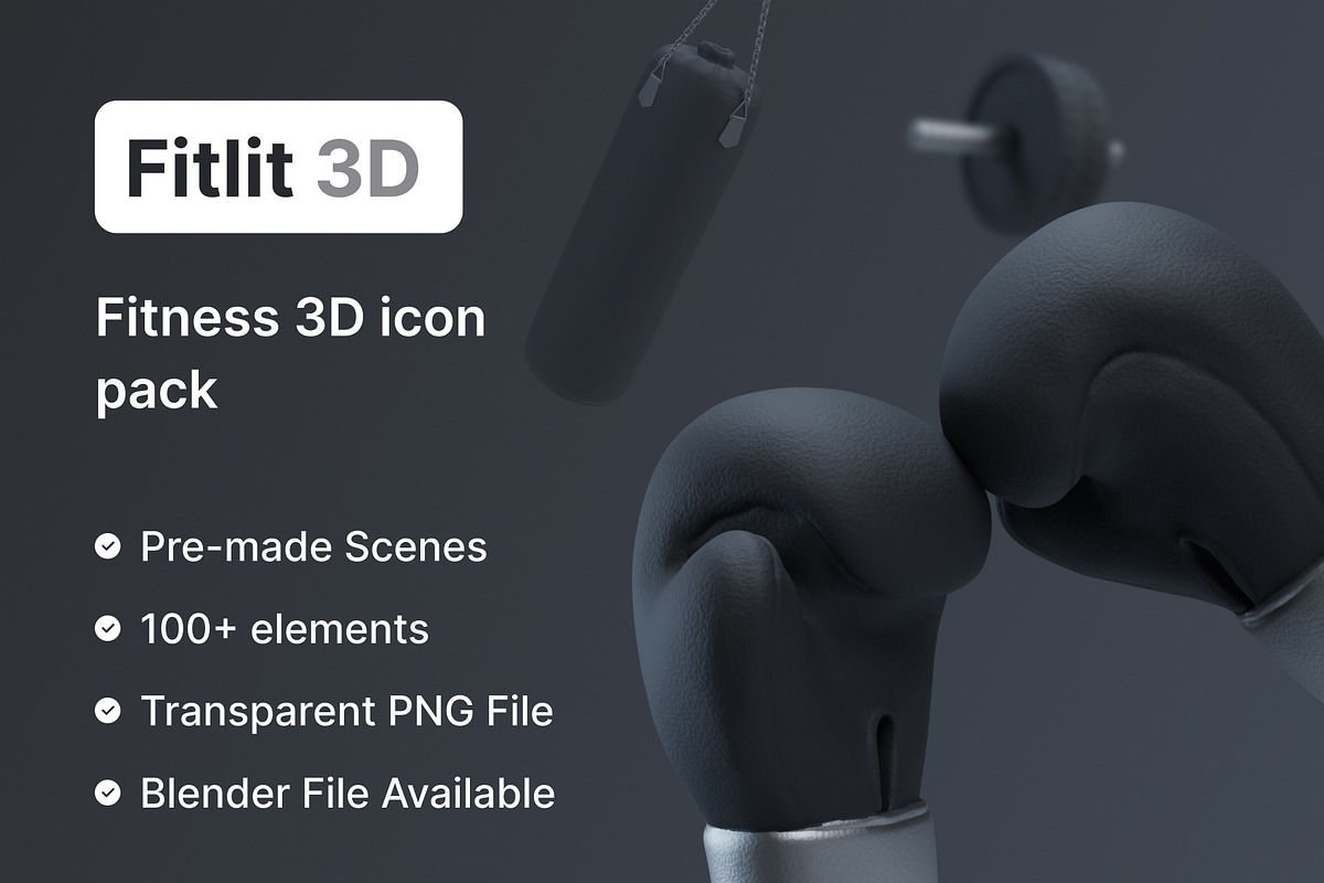 Fitlit 3D | Fitness 3D Models, an Object 3D Model by Iqonic Design (Photo 1 of 6)