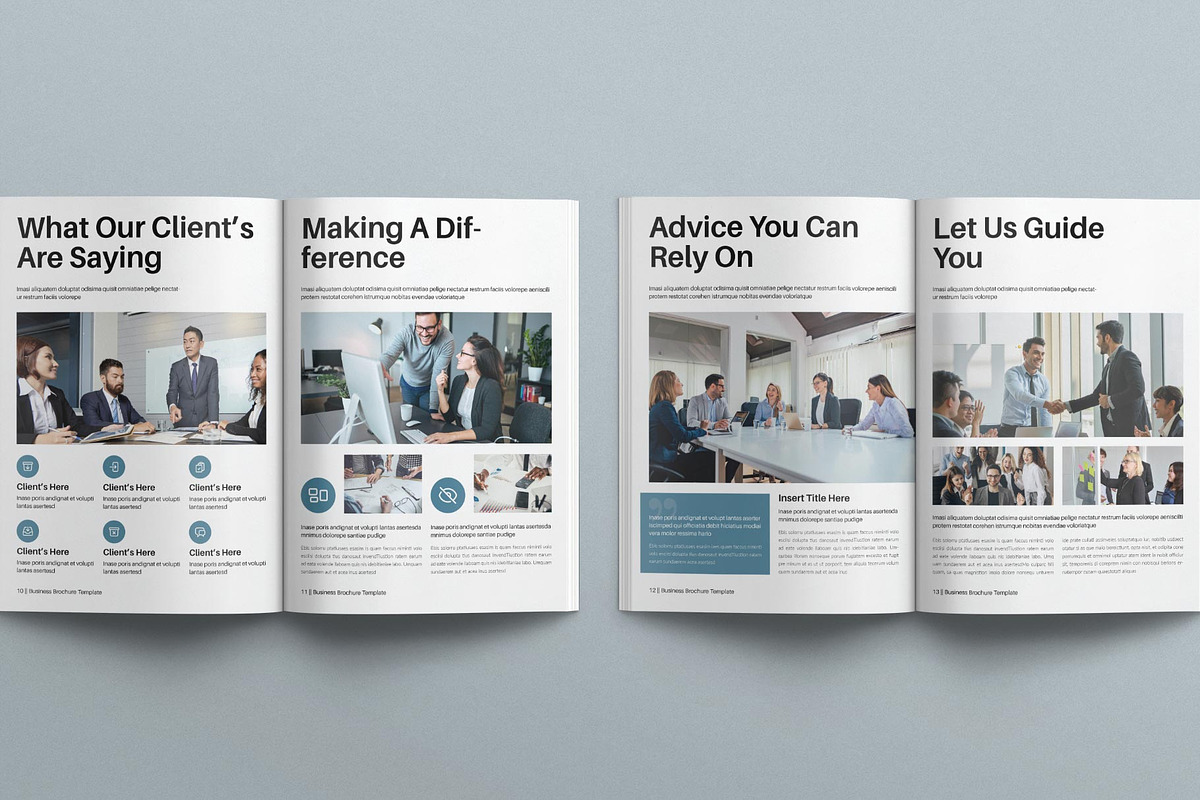 Business Brochure Template InDesign, a Brochure Template by E-Type (Photo 5 of 7)