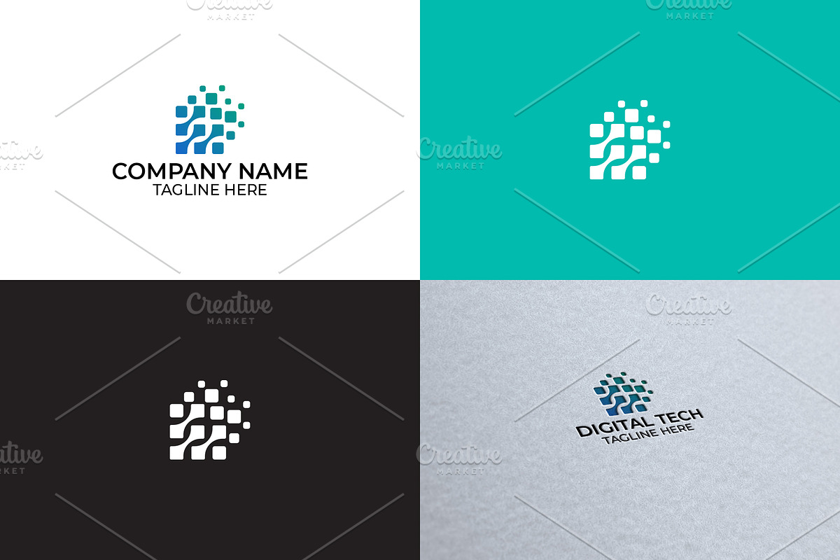 Digital Tech Logo Design, a Branding & Logo Template by GranzCreative