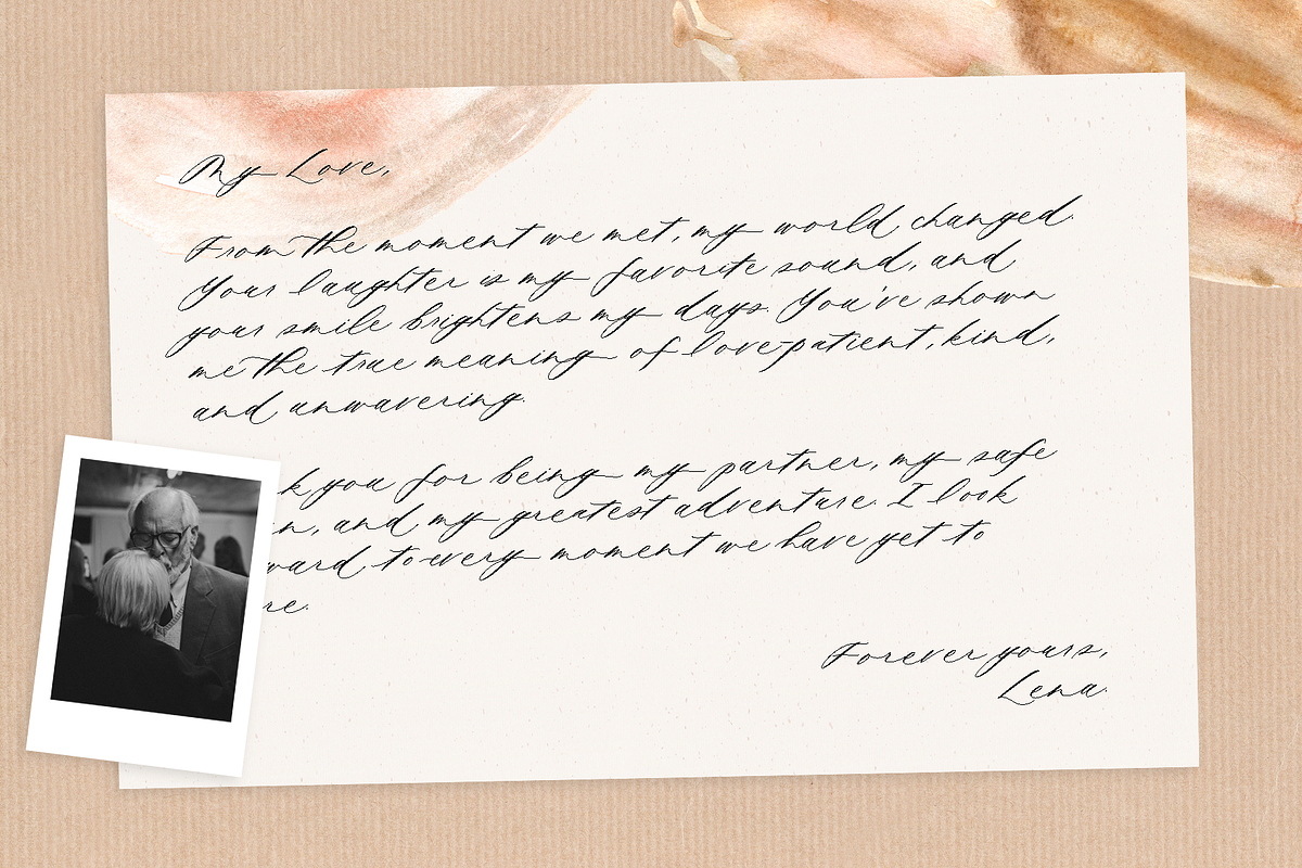 Mycella | Organic Calligraphy Font, a Script Font by Written Word Calligraphy (Photo 9 of 10)