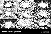 Comic Boom Explosions. 31 images, a Decorative Illustration by Handmadefont (Thumbnail 3 of 20)