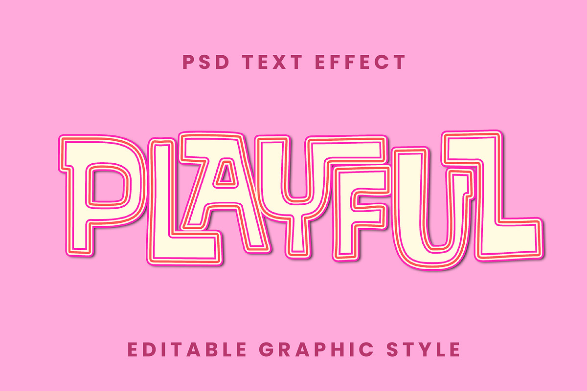 Playful Cartoon Outline Text Effect
