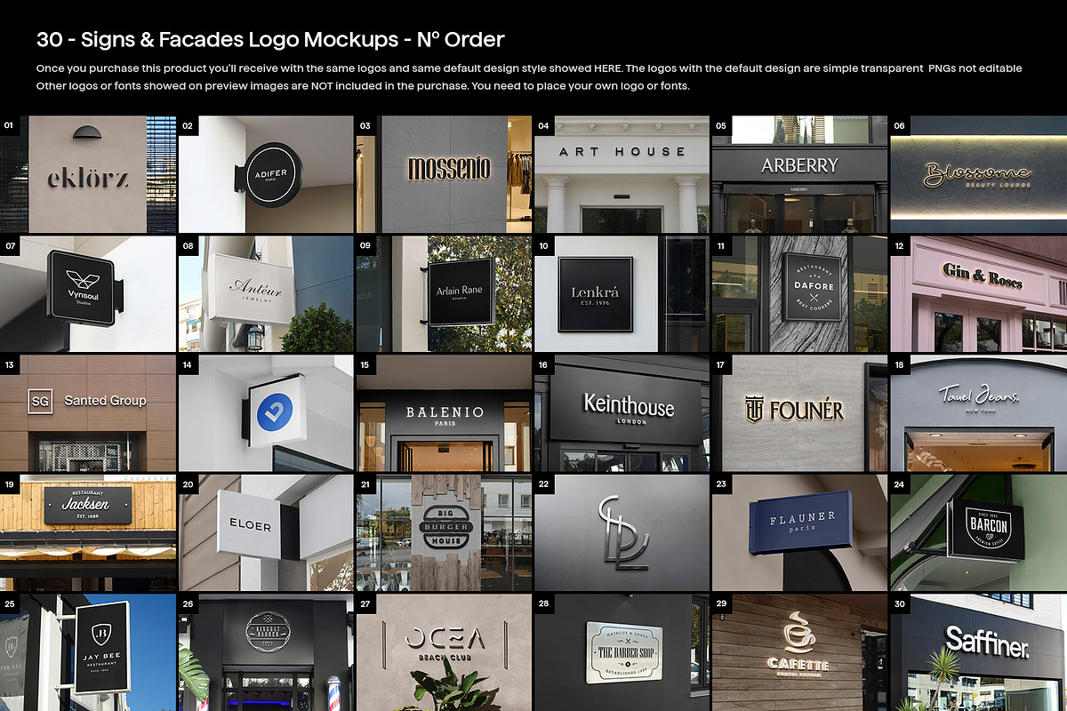 30 Signs & Facade Logo Mockups - V3, an Advertising Mockup by Asylab (Photo 2 of 38)