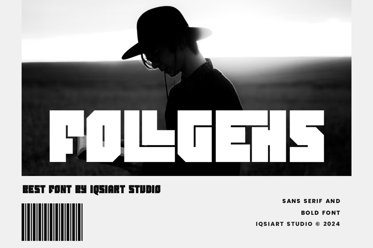 Follgehs - Modern Sans Font, a Sans Serif Font by Iqsiart Studio (Photo 1 of 6)