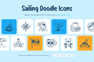 Sailing Doodles Set, an Object Graphic by Brickclay