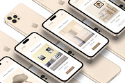 3D iPhone Presentation Mock-Up 17, an iPhone Mockup by Graphicsworld125 (Thumbnail 1 of 6)