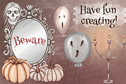 Ghost stories, Halloween clipart set, an Illustration by Mrs.Swan_Design (Thumbnail 5 of 7)