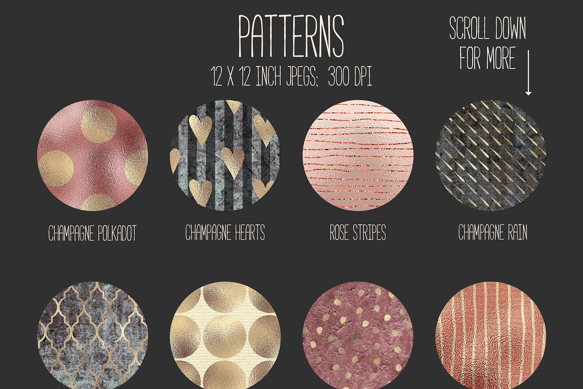 Rose gold and champagne textures, a Texture Graphic by Paper Farms (Photo 5 of 5)