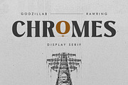Chromes - Vintage Display Serif, a Serif Font by Godzillab (Thumbnail 1 of 12)