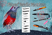 Mixed Media Procreate Bundle, a Brushes & More by DeloresArt (Thumbnail 13 of 45)