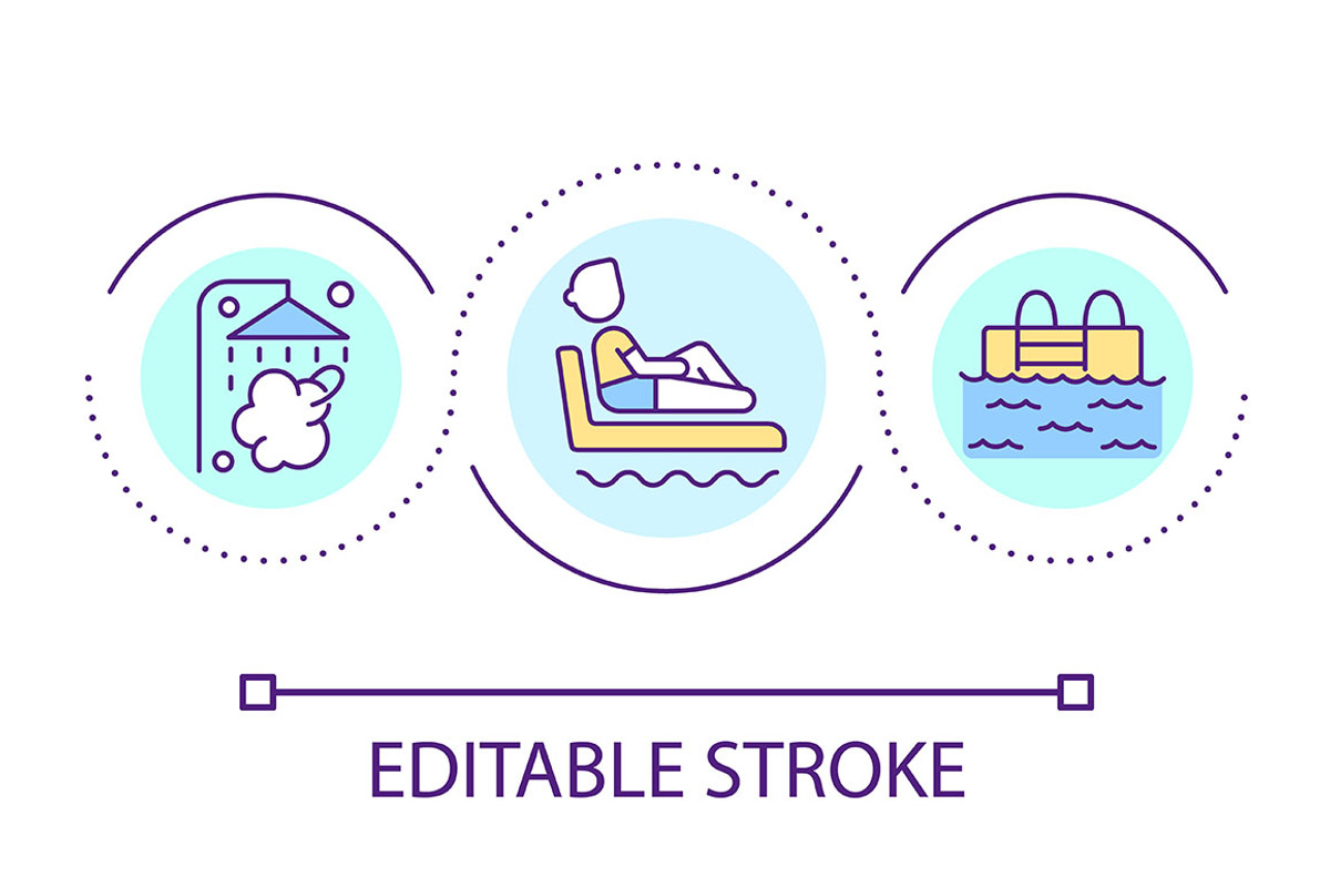 Spa procedures loop concept icon, an Icon by IMG Visuals