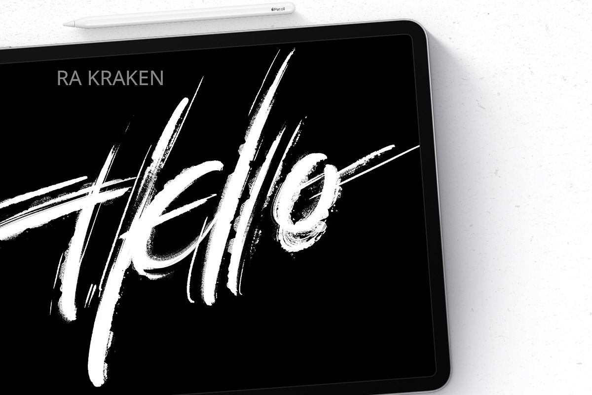 Dry Lettering Brushes. Procreate, a Brush Add-On by Diacritics (Photo 7 of 9)
