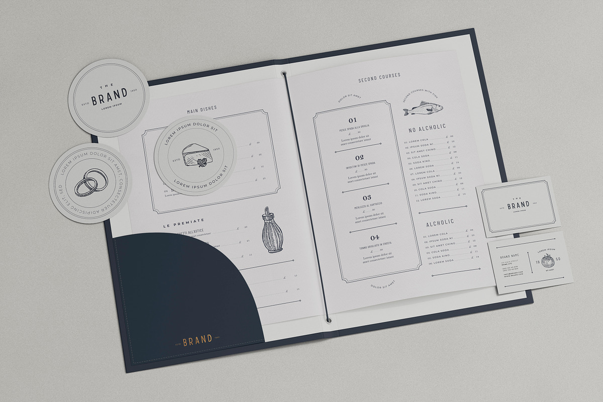Restaurant Menu & Brand Mockup kit, a Books & Magazine Mockup by Catkie - Digital Art (Photo 8 of 9)