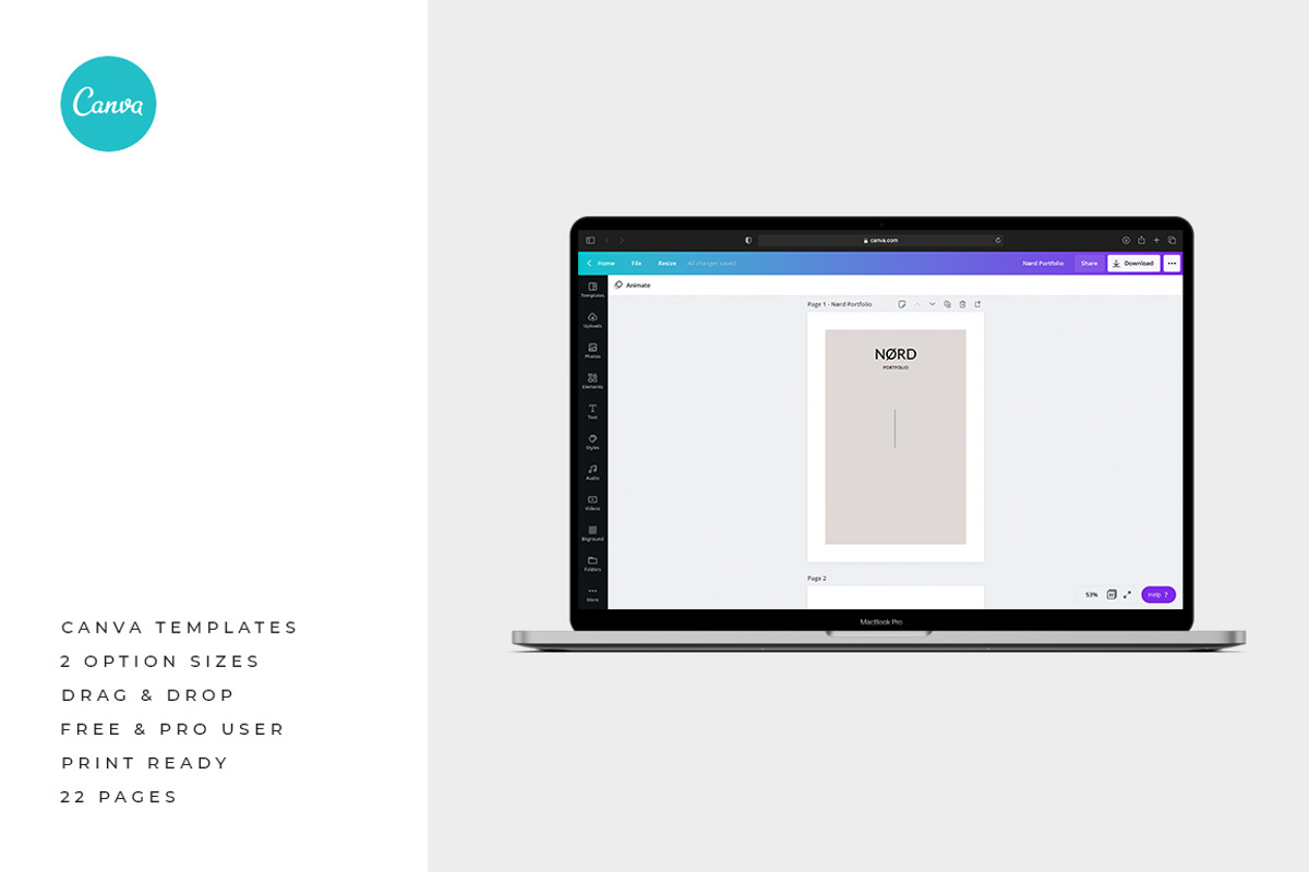 Nørd Portfolio CANVA, a Brochure Template by Loc Tropis (Photo 2 of 10)