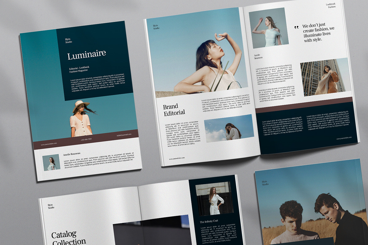 Luminaire Fashion Magazine Template, a Magazine Template by Portocraft (Photo 5 of 6)