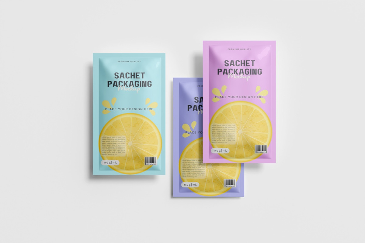 Sachet Packaging Mockup, a Packaging Mockup by Graphic Deal (Photo 2 of 6)