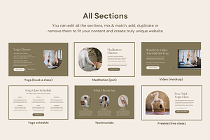 Yoga Coach Olivia Website Template