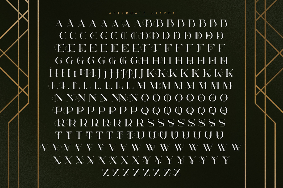 Billionaire Club - Art Deco Serif, a Serif Font by VP Fonts (Photo 10 of 12)