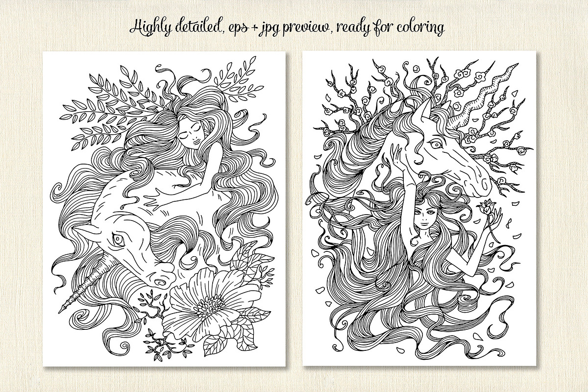 Magic Unicorn and Princess, an Animal Illustration by Samiramay (Photo 4 of 6)