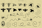 Bees Procreate Stamps, a Brush Add-On by Dervik Art Store (Thumbnail 3 of 8)