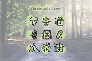 Forest walk icons, an Outline Icon by Lyolya Profitrolya (Thumbnail 1 of 2)