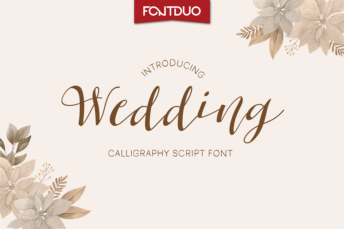 Wedding Script, a Script Font by FontDuo (Photo 1 of 6)