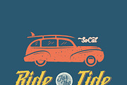 Vintage Surfing Labels/Logos Set, a Branding & Logo Template by Createvil (Thumbnail 2 of 8)
