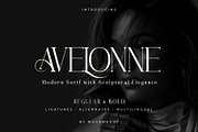 Avelonne - Elegance Serif Font, a Serif Font by Mockmenot (Thumbnail 1 of 6)