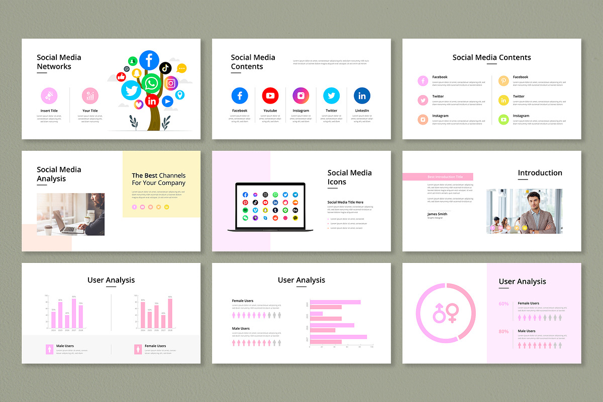 Social Media Marketing Presentation, a Presentation Template by Mighty-Slide (Photo 5 of 18)