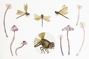 Forest Watercolor Clipart Pattern, a Texture Illustration by PawGraphic (Thumbnail 2 of 11)
