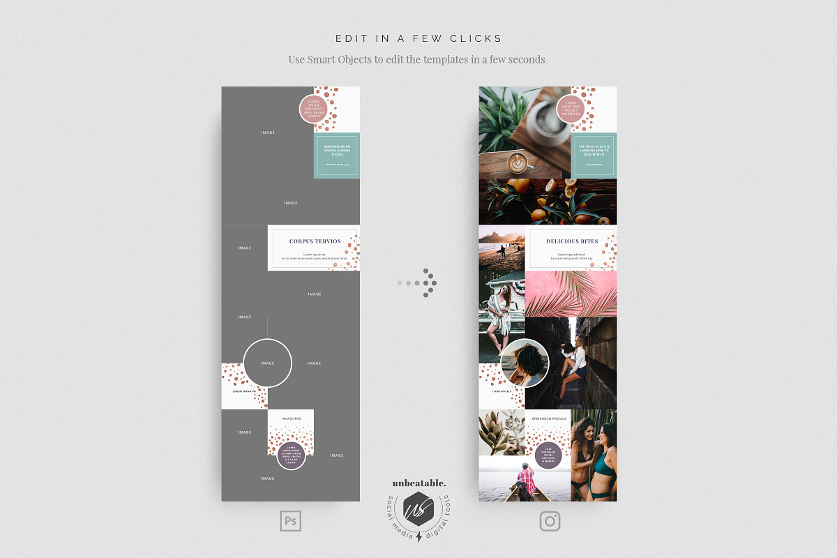 Ivanka Instagram Posts Layouts, a Social Media Template by The Iconic (Photo 4 of 8)
