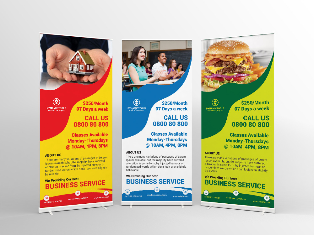 Dynamic Tools Roll-Up Banners, a Presentation Template by shujaktk ...