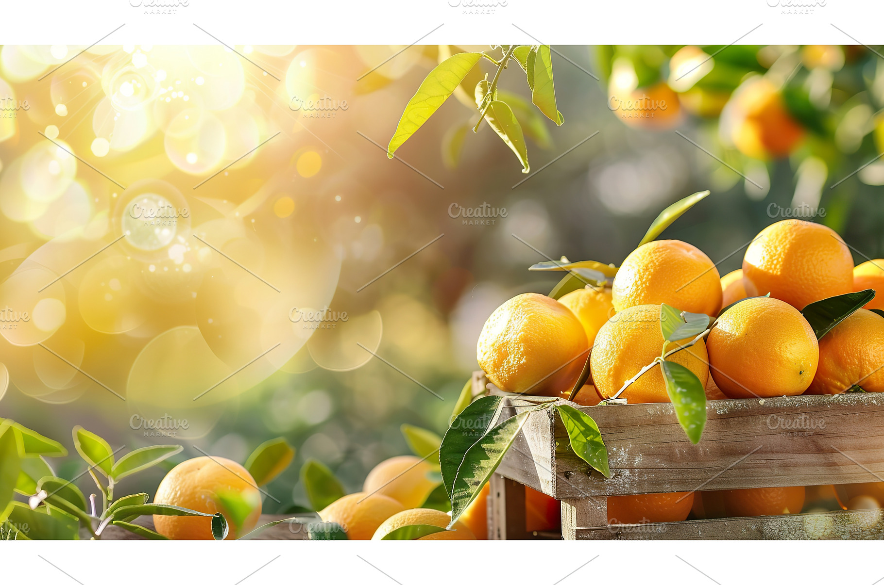 Fresh Oranges Overflowing from a, a Nature Photo by Lermont51