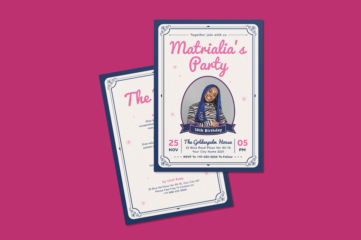 Happy 18 Birthday Invitation, an Invitation Template by iDoodle Studio (Photo 4 of 4)
