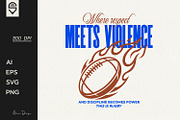 Rugby Flaming Ball T-Shirt Design, a Sport Illustration by shaondesigns (Thumbnail 1 of 6)