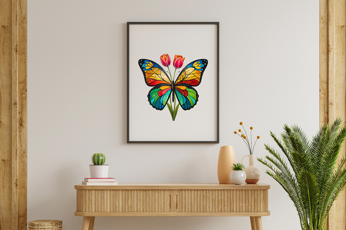 Tulip Butterfly Sublimation Clipart, an Animal Illustration by FloridPrintables (Photo 9 of 12)