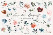 Garden Bouquet Watercolour Florals, a Decorative Illustration by whiteheartdesign (Thumbnail 6 of 7)