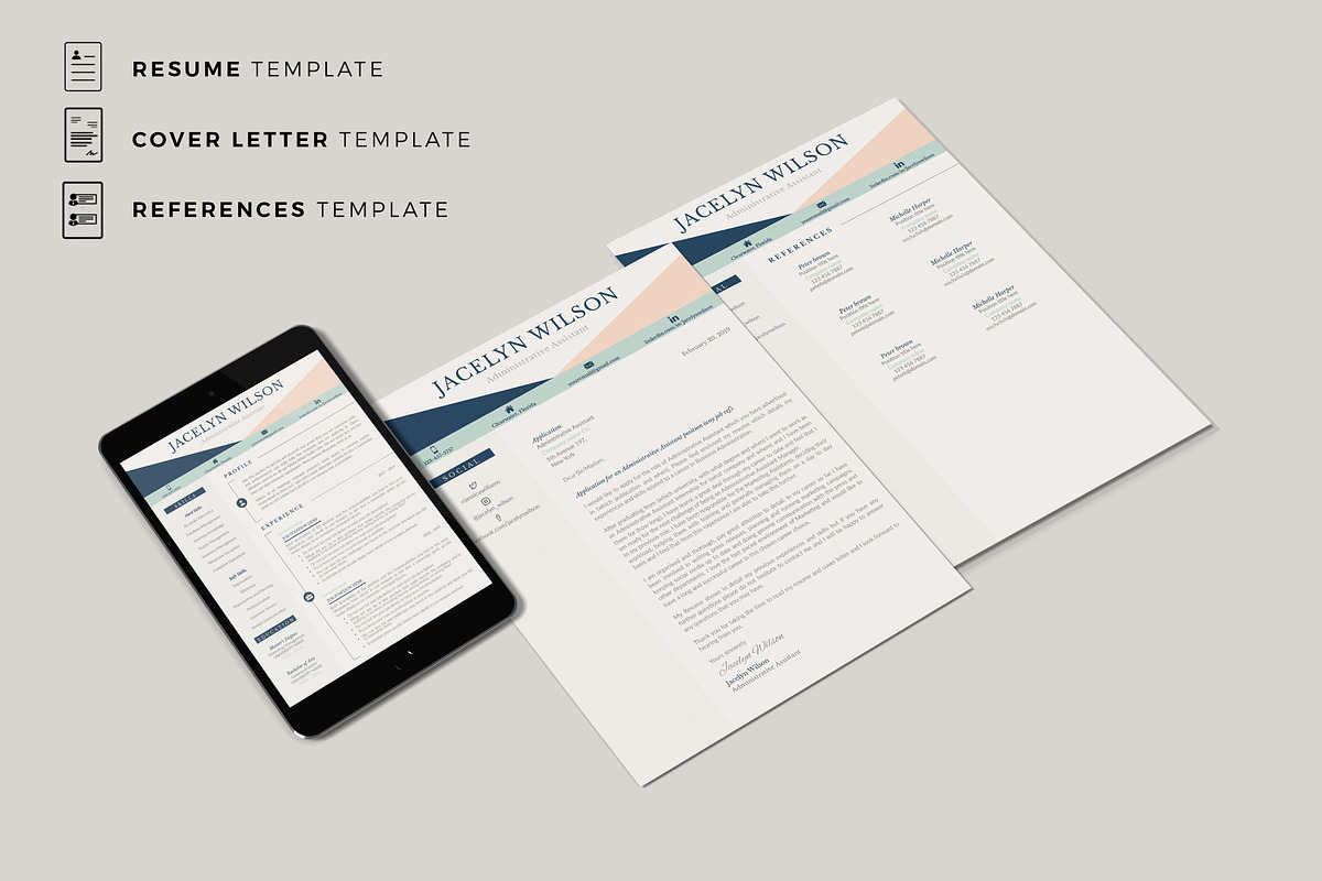 Creative Resume Example, CV Cover L., a Resume Template by HIRED Design Studio (Photo 6 of 19)